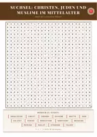 Vorschau - Arbeitsblätter - Suchsel Christen, Juden und Muslime im Mittelalter | Religion Klasse 5-6 - Seite 2