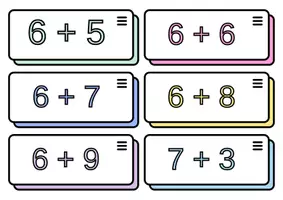 Προεπισκόπηση - Flashcards - Πάτημα στη δεκάδα, πρόσθεση, διπλές flashcards - Εξώφυλλο