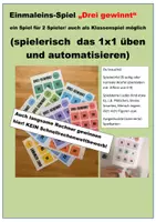 Vorschau - Spiele - Einmaleins-Spiel „Drei gewinnt“ – 1x1 spielerisch üben & automatisieren | Klasse 2–4 - Deckblatt