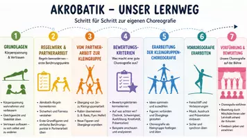 Vorschau - Arbeitsblätter - Akrobatik – Schritt für Schritt zur eigenen Choreografie - Seite 1