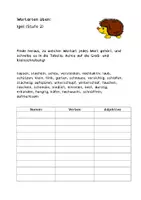 Vorschau - Arbeitsblätter - Wortarten Igel - Nomen, Verben, Adjektive üben - Seite 1