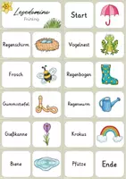 Vorschau - Spiele - Lesedomino: Frühling - Deutsch / DaZ (Lesespiel, Wortschatzspiel, Domino) - Seite 2