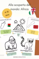 anteprima - Schede informative - Africa da Colorare: 40 Pagine di Scoperte (ITA/ENG) - Pagina di copertina
