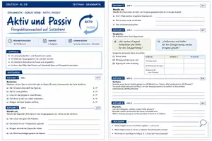 Vorschau - Arbeitsblätter - Arbeitsblatt Deutsch: Aktiv und Passiv (Klasse 7/8) - Seite 1