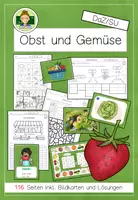 Vorschau - Arbeitsblätter - Großes Paket: Obst und Gemüse (DaZ/ SU Fremsprachenunterricht Grundschule) - Deckblatt