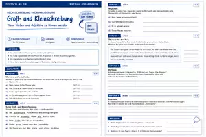 Vorschau - Stundenentwürfe - Arbeitsblatt Deutsch: Nominalisierung – Groß- und Kleinschreibung (Klasse 7/8) - Seite 1