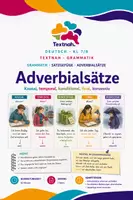 Vorschau - Arbeitsblätter - Arbeitsblatt Deutsch: Adverbialsätze bestimmen und anwenden (Klasse 7/8) - Deckblatt