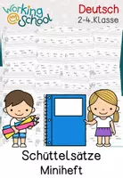 Vorschau - Stationenlernen - Schüttelsätze Grundschule | Sätze schreiben | Miniheft Deutsch Klasse 1-4 - Deckblatt
