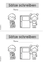 Vorschau - Stationenlernen - Schüttelsätze Grundschule | Sätze schreiben | Miniheft Deutsch Klasse 1-4 - Seite 1