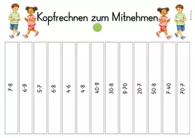 Vorschau - Arbeitsblätter - Mathe in Bewegung: Kopfrechnen zum Mitnehmen - Seite 2
