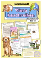 Vorschau - Stundenentwürfe - Tierbeschreibung Klasse 5/6 (Suchanzeige verfassen) - Deckblatt
