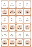 Vorschau - Stationenlernen - Nomen | Pärchen-Spiel Einzahl Mehrzahl - Seite 3
