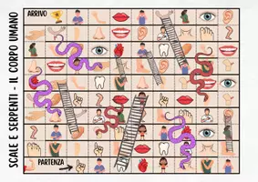 Vorschau - Spiele - Würfelspiel "Scale e serpenti" - Il corpo umano (Körperteile) - Seite 1
