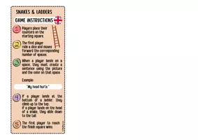 Vorschau - Spiele - Würfelspiel "Snakes and ladders" - The human body (Körperteile) - Seite 3