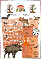 Vorschau - Spiele - Waldtiere & Natur: Quizspiel (Lernspiel & Wiederholung) - Sachunterricht - Kl. 2/3 - Deckblatt