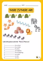 Vorschau - Arbeitsblätter - "There is" or "There are" Worksheet- Grammar Practice - Seite 1