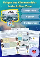 Vorschau - Arbeitsblätter - Folgen des Klimawandels in der kalten Zone (Escape Room mit Lösungen & Präsentation) - Deckblatt