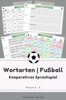 Vorschau - Arbeitsblätter - Fußball-Wortarten spielerisch lernen | Nomen Verben Adjektive Würfelspiel | Deutsch Klasse 2–3 - Deckblatt