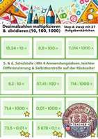 Vorschau - Spiele - Stop und Swap: Dezimalzahlen multiplizieren und dividieren (mit 10, 100, 1000) - Deckblatt