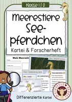 Vorschau - Unterrichtsreihen - Meerestiere – Seepferdchen | Kartei & Forscherheft Kl. 1/2 - Deckblatt