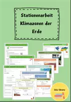 Vorschau - Stationenlernen - Stationenarbeit Klimazonen der Erde - Deckblatt