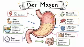 Vorschau - Arbeitsblätter - Lernposter + Arbeitsblatt "Magen" + Onlineübung & MP3 + Mindmap + Infografik - Seite 2
