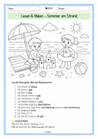 Vorschau - Arbeitsblätter - Lesen und Malen Sommerferien - Seite 3