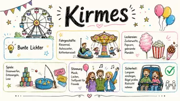 Vorschau - Arbeitsblätter - Lernposter + AB mit Fragen zum Thema "Kirmes" + Lösungsblatt + Mindmap + Infografik - Seite 2