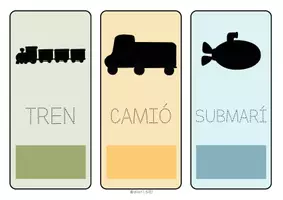 Vista previa - Refuerzo / NEE / Materiales de apoyo - Els transports (obres, resseguir i associació de paraules) - página 3