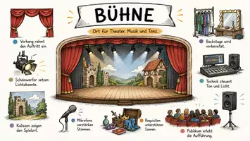 Vorschau - Arbeitsblätter - Lernposter + Arbeitsblätter zum Thema "Bühne" + Lösung & MP3 + Mindmap + Infografik - Seite 2