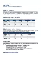 Vorschau - Arbeitsblätter - Artikel: Bestimmte, unbestimmte und Nullartikel - Seite 1