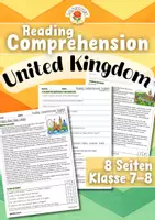 Vorschau - Arbeitsblätter - Reading Comprehension | Leseverstehen Englisch - The United Kingdom (Klasse 7-8) - Deckblatt