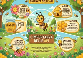 anteprima - Materiale di supporto/inclusione - Giornata delle api: poster, attività di ritaglio, diploma - Pagina 1