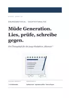 Vorschau - Stundenentwürfe - Arbeitsheft Deutsch: Sachtextanalyse und Argumentieren (Klasse 7/8) - Seite 1