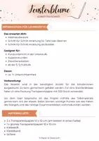 Vorschau - Arbeitsblätter - Fensterblume Transparentpapier Kunstprojekt - Booklet & Tafelmaterial - Seite 1