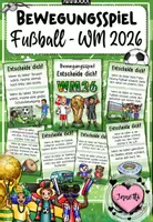 Vorschau - Spiele - Fußball-WM 2026 Bewegungsspiel | Entscheidungs-Spiel mit Bewegungskarten | Grundschule Kl. 1–4 - Deckblatt