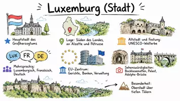 Vorschau - Arbeitsblätter - Lernposter + Arbeitsblätter zum Thema "Luxemburg (Stadt)" + Lösung & MP3 + Mindmap + Infografik - Seite 2