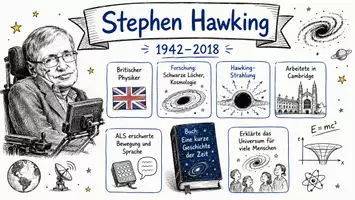 Vorschau - Arbeitsblätter - Lernposter + Arbeitsblätter zum Thema "Stephen Hawking" + Lösung & MP3 + Mindmap + Infografik - Seite 2