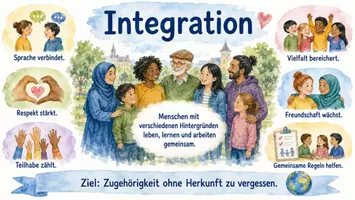 Vorschau - Arbeitsblätter - Arbeitsblatt "Integration" + Onlineübung & MP3 + Infografik - Seite 1