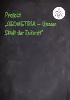 Vorschau - Mal- und Bastelvorlagen - Schulstart - Projekt Stadtbau (Geometrie) - Deckblatt