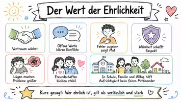 Vorschau - Arbeitsblätter - Lernposter + Arbeitsblatt "Der Wert der Ehrlichkeit" + interaktive Lösung & MP3 + Mindmap + Infografik - Seite 2