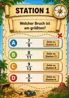 Vorschau - Spiele - ✨ Brüche – Reise durch die Stationen | Mathematikspiel Klasse 4 Grundschule - Seite 2