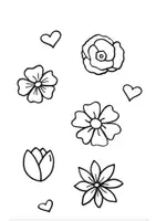 Vorschau - Mal- und Bastelvorlagen - Flowers are always a good idea - Vielseitige Bastelvorlage - Seite 3