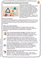 Vorschau - Aufgabenkarten - Knetspaß Formen – Knetunterlagen für geometrische Formen, Feinmotorik & mathematische Frühförderung - Seite 1