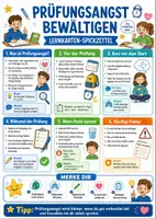 Vorschau - Poster - Prüfungsangst bewältigen – Spickzettel | Deutsch - Seite 1