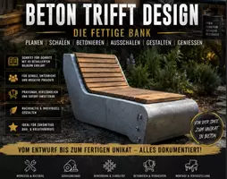 Vorschau - Arbeitsblätter - Gartenliege Möbel aus Beton Unterrichtsentwurf und Projektumfang - Deckblatt
