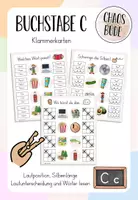 Vorschau - Stationenlernen - Buchstabeneinführung C - Klammerkarten - Deckblatt
