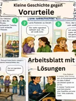 Vorschau - Arbeitsblätter - Kleine Geschichte gegen Vorurteile (Arbeitsblatt mit Lösungen) - Deckblatt