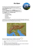 Vorschau - Arbeitsblätter - Die Lage der Alpen - EInstieg in die Einheit - Deckblatt