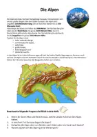 Vorschau - Arbeitsblätter - Die Lage der Alpen - EInstieg in die Einheit - Seite 1